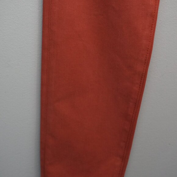 New AG Farrah High Rise Skinny Ankle Stretch Sateen Pants in Dark Hibiscus sz 26 - Picture 6 of 15